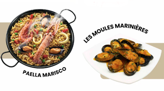 DUO PAELLA MARISCO + LES MOULES MARINIÈRES